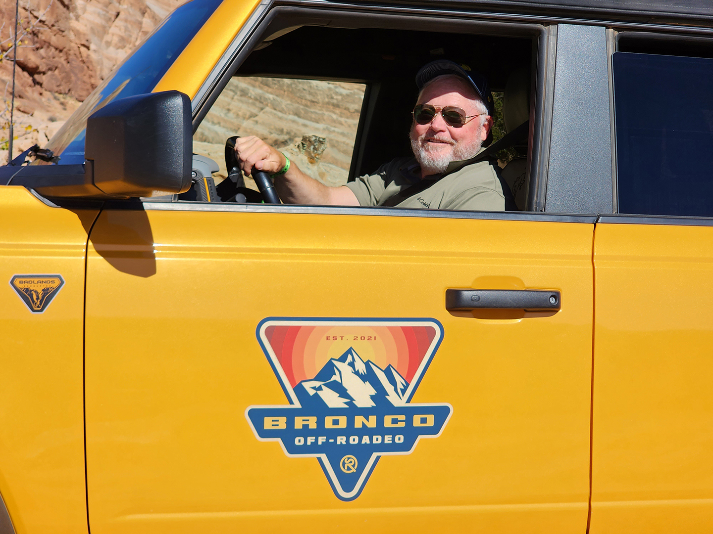 photo: Bob Driving During the Moab Bronco Off-Rodeo