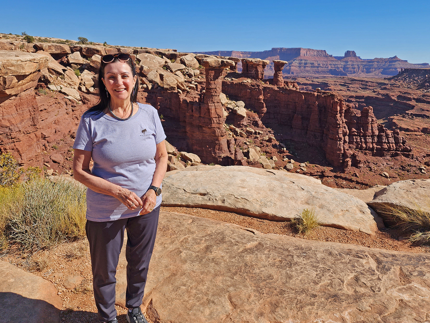 photo: Connie near White Rim Rd, Canyonlands National Park, UT